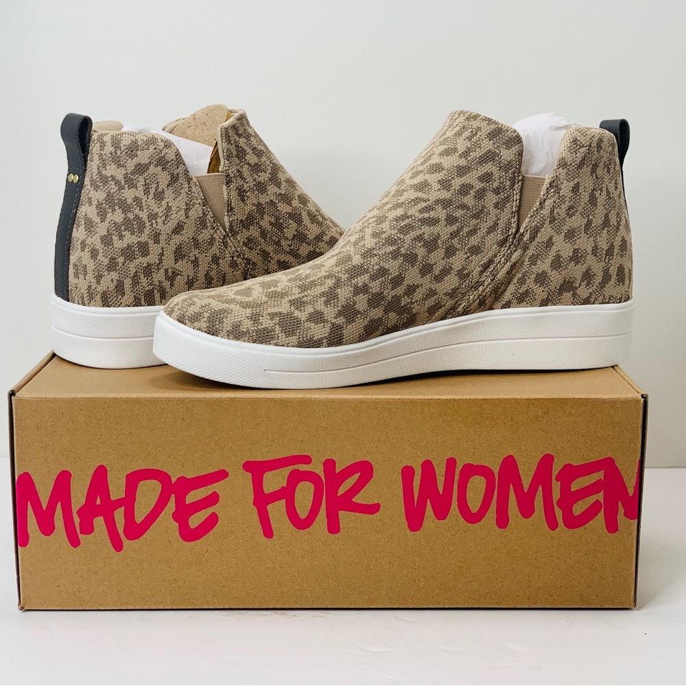 Ryka Womens Vera Ankle Sneaker - Camel Brown Leopard Slip on - Size 11 M